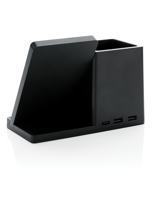 Chargeur 10W avec porte-stylo en ABS recyclé RCS Ontario personnalisable