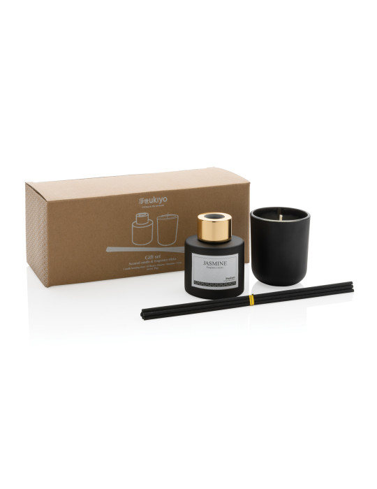 Coffret Ukiyo bougie et diffuseur jasmin publicitaire