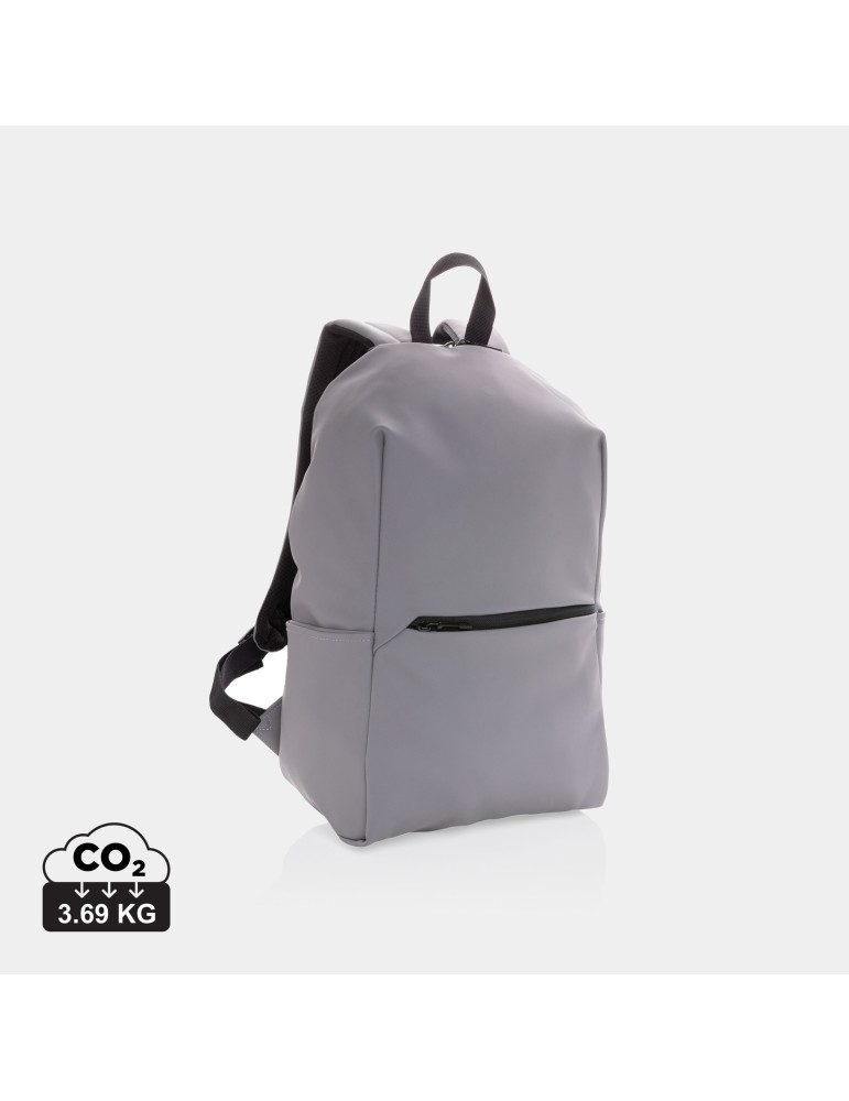 Sac à dos PU lisse ordinateur 15,6 pouces personnalisable