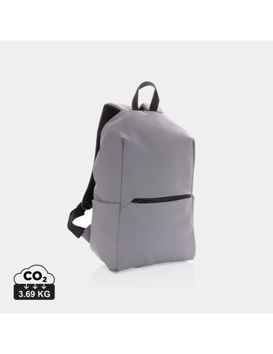 Sac à dos PU lisse ordinateur 15,6 pouces personnalisable