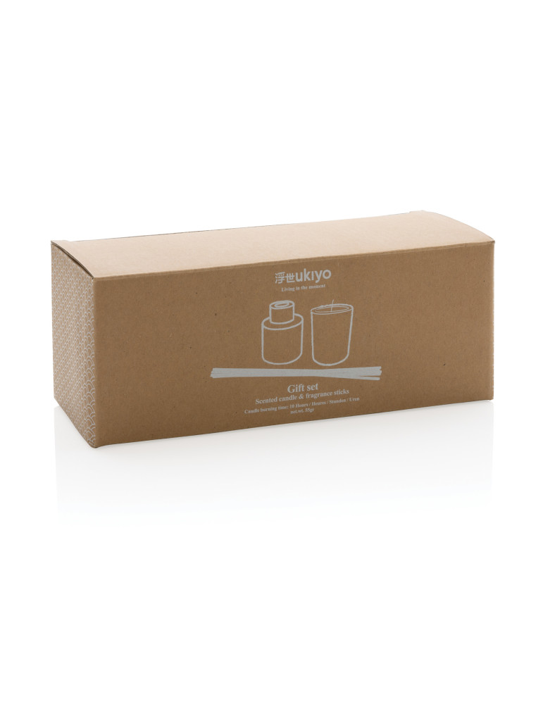 Coffret Ukiyo bougie et diffuseur jasmin publicitaire
