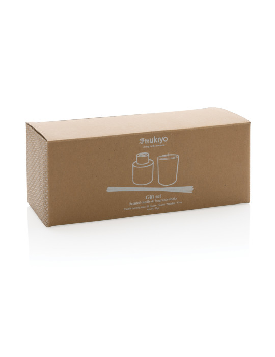 Coffret Ukiyo bougie et diffuseur jasmin publicitaire