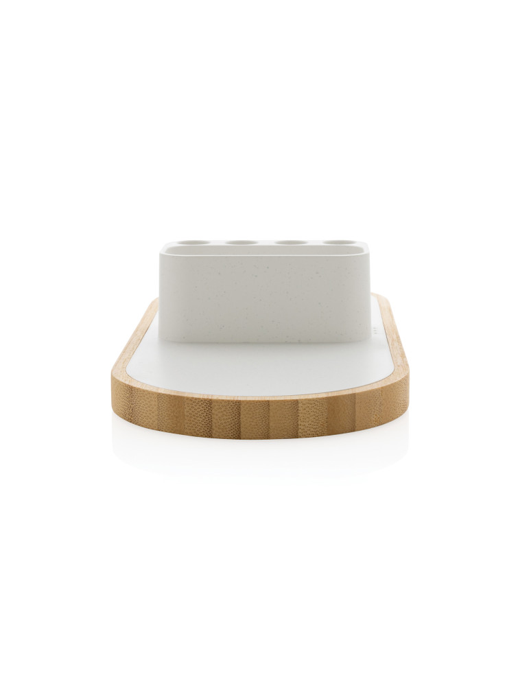 Chargeur 10W en plastique recyclé RCS et bambou Ontario personnalisable