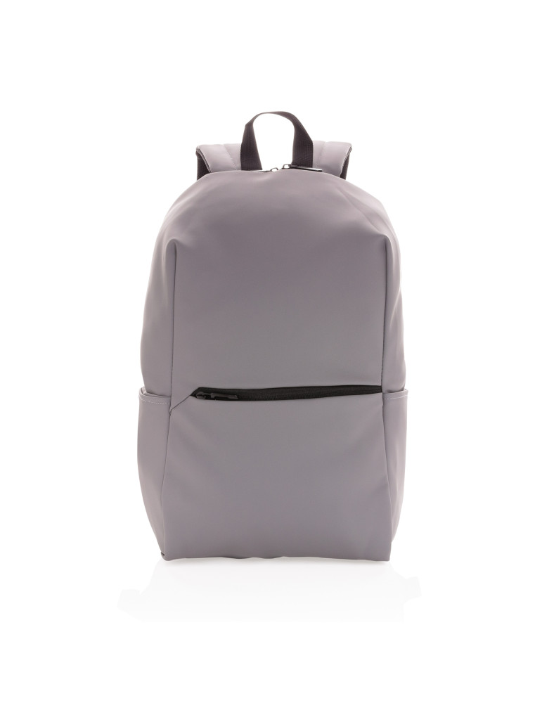 Sac à dos PU lisse ordinateur 15,6 pouces personnalisable