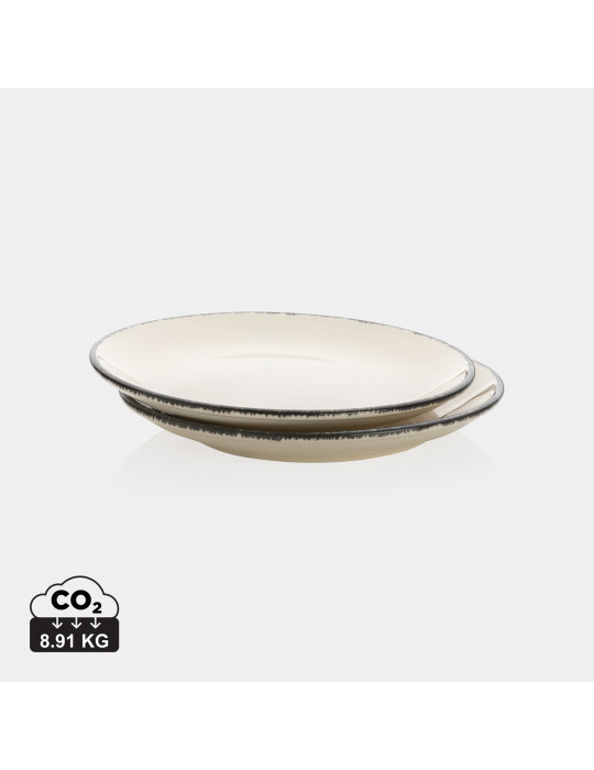 Ensemble de 2 assiettes 28cm Ukiyo personnalisable