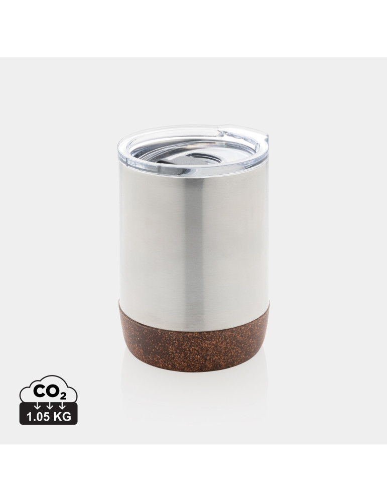 Tasse inox recyclé RCS et liège 180 ml personnalisable
