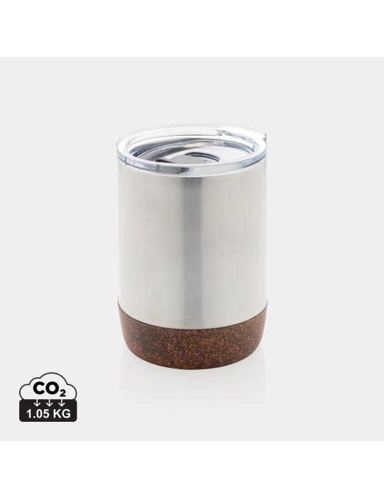 Tasse inox recyclé RCS et liège 180 ml personnalisable