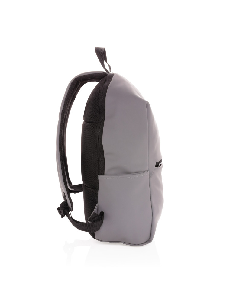 Sac à dos PU lisse ordinateur 15,6 pouces personnalisable