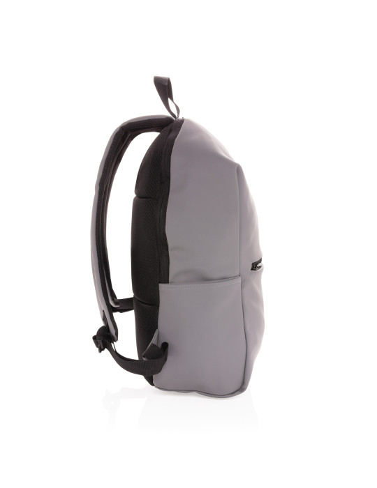 Sac à dos PU lisse ordinateur 15,6 pouces personnalisable