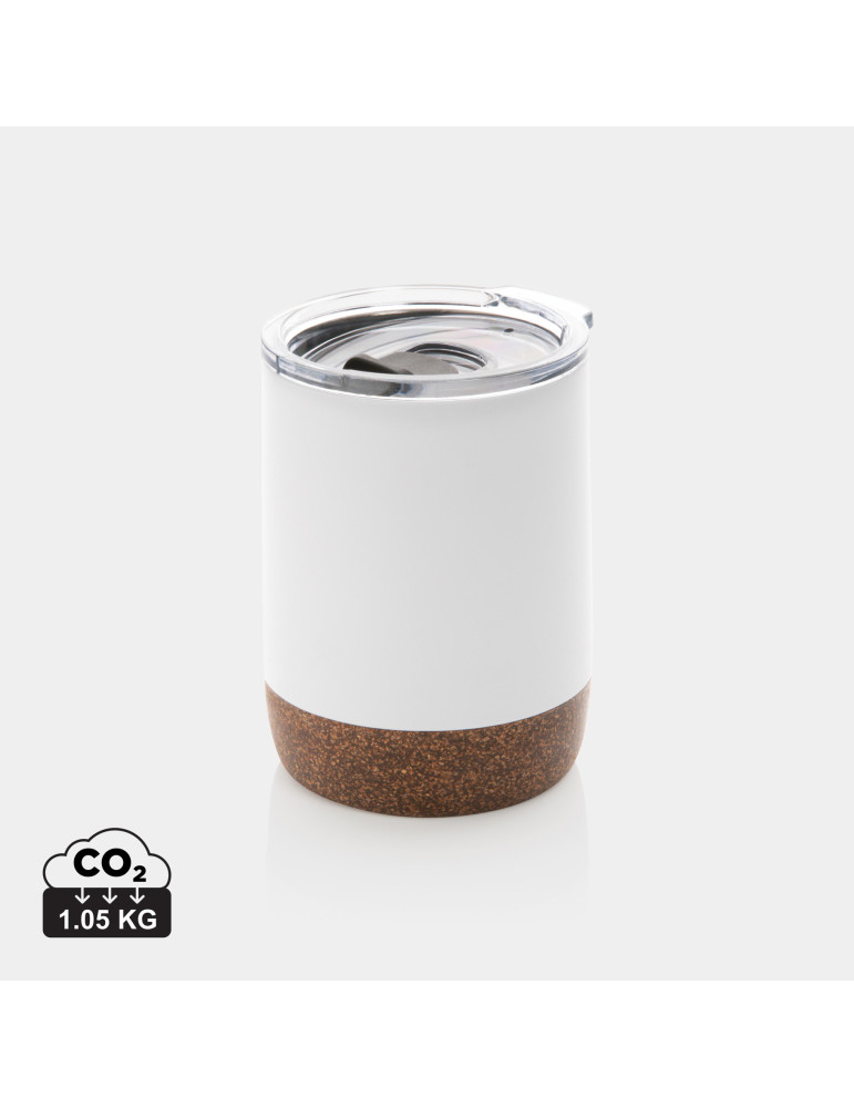 Tasse inox recyclé RCS et liège 180 ml personnalisable