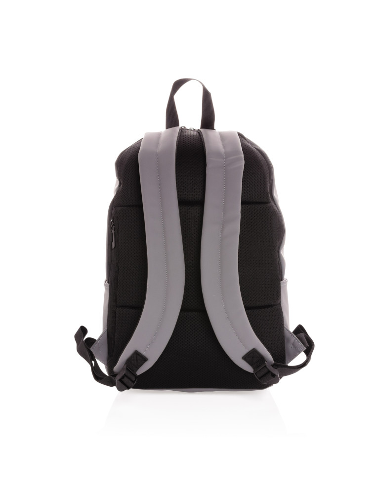 Sac à dos PU lisse ordinateur 15,6 pouces personnalisable