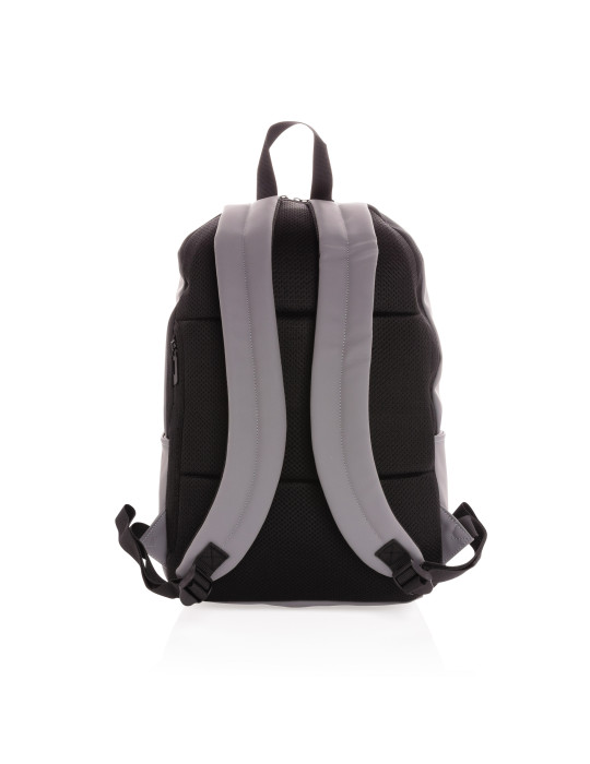 Sac à dos PU lisse ordinateur 15,6 pouces personnalisable