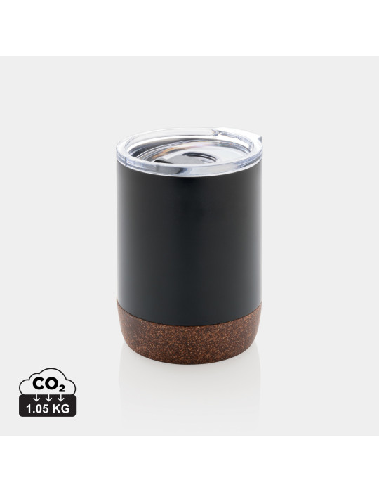 Tasse inox recyclé RCS et liège 180 ml personnalisable