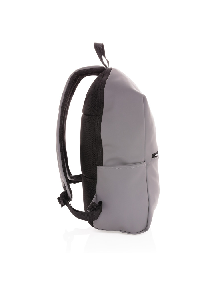Sac à dos PU lisse ordinateur 15,6 pouces personnalisable