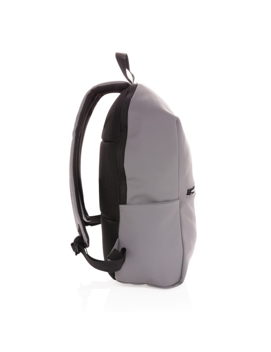 Sac à dos PU lisse ordinateur 15,6 pouces personnalisable