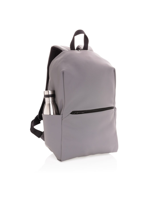 Sac à dos PU lisse ordinateur 15,6 pouces personnalisable