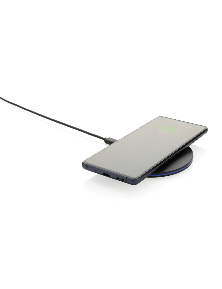 Chargeur rapide sans fil 15W en plastique recyclé RCS personnalisable
