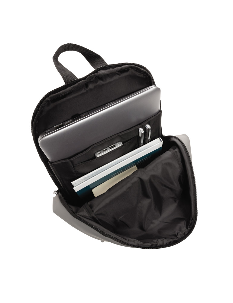 Sac à dos PU lisse ordinateur 15,6 pouces personnalisable