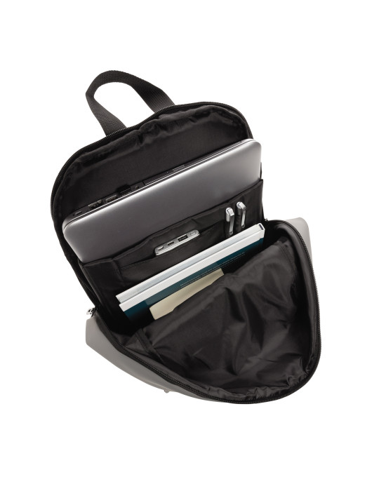 Sac à dos PU lisse ordinateur 15,6 pouces personnalisable