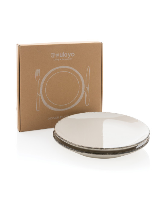 Ensemble de 2 assiettes 28cm Ukiyo personnalisable