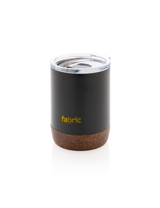 Tasse inox recyclé RCS et liège 180 ml personnalisable