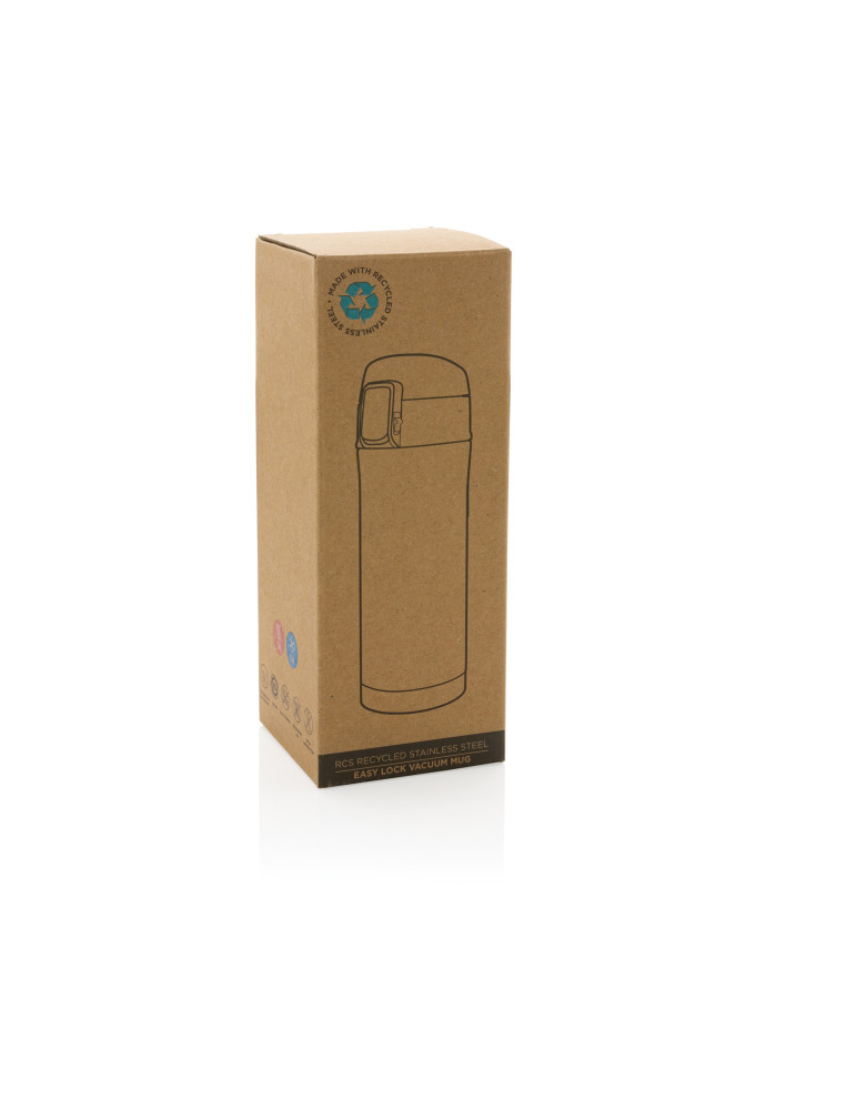 Mug EASY LOCK inox recyclé RCS 300 ml personnalisable