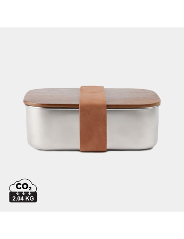 Boîte repas Vinga Ciro acier recyclé RCS et acacia personnalisable