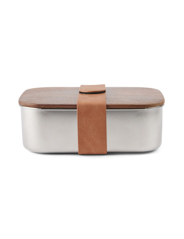 Boîte repas Vinga Ciro acier recyclé RCS et acacia personnalisable 2