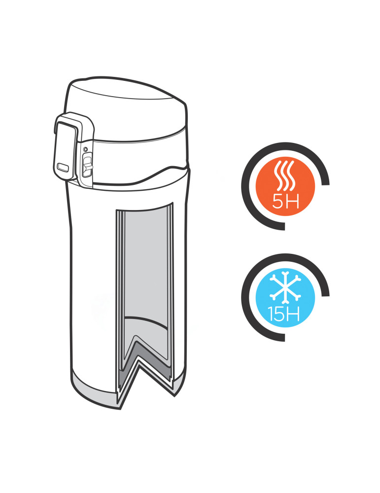 Mug EASY LOCK inox recyclé RCS 300 ml personnalisable