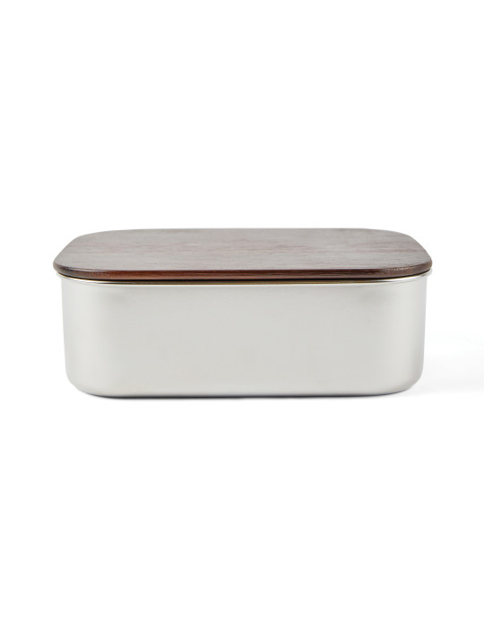Boîte repas Vinga Ciro acier recyclé RCS et acacia personnalisable