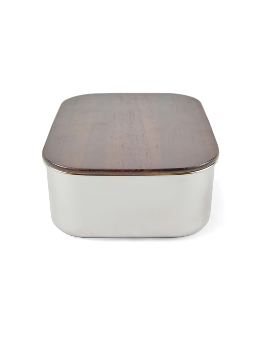 Boîte repas Vinga Ciro acier recyclé RCS et acacia personnalisable