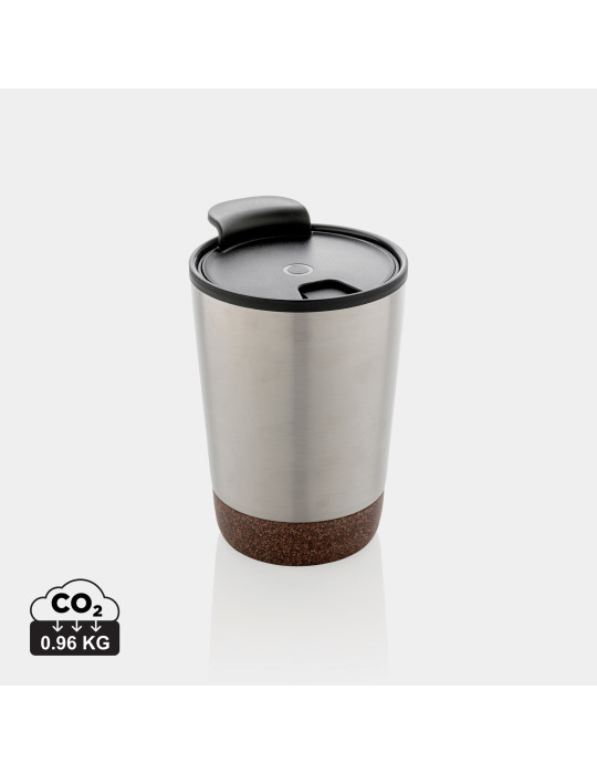 Tasse à café 300 ml en liège et acier GRS personnalisable