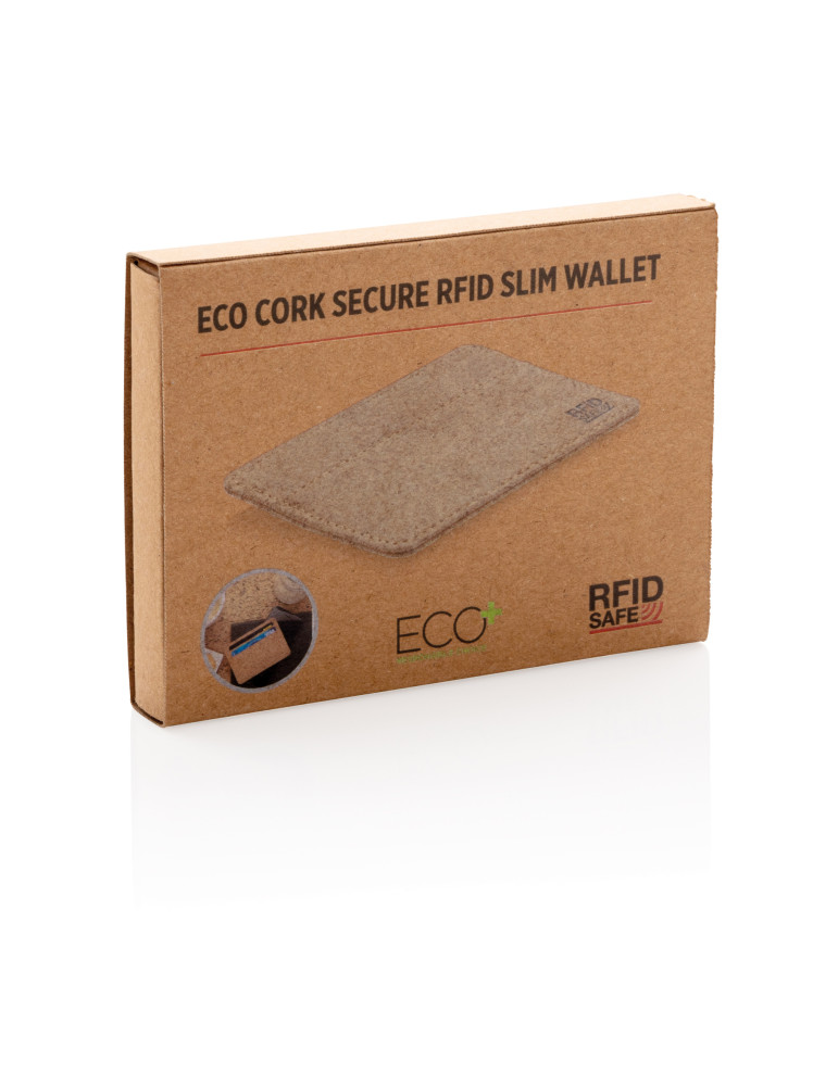 Porte-cartes RFID en liège personnalisable