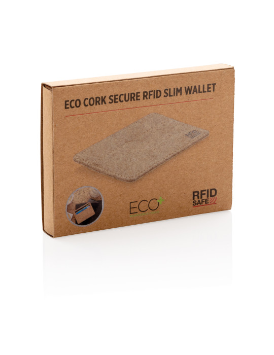 Porte-cartes RFID en liège personnalisable