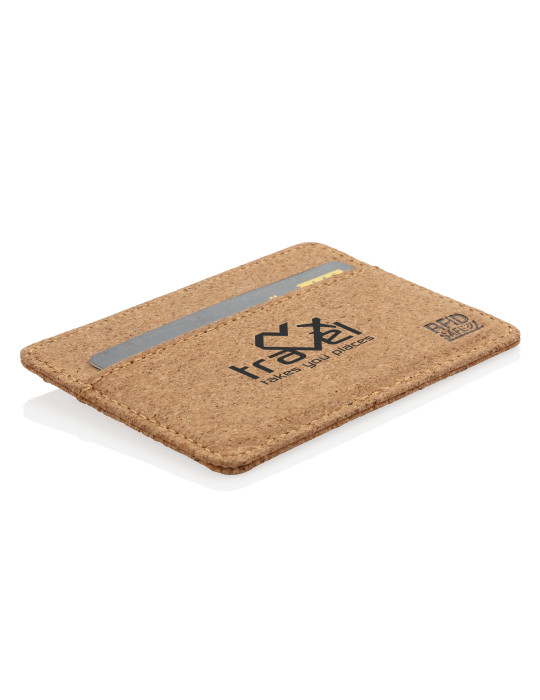 Porte-cartes RFID en liège personnalisable