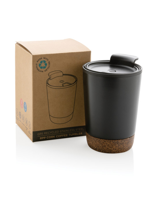 Tasse à café 300 ml en liège et acier GRS personnalisable