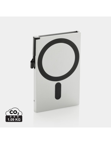 Porte-cartes magnétique aluminium RFID personnalisable