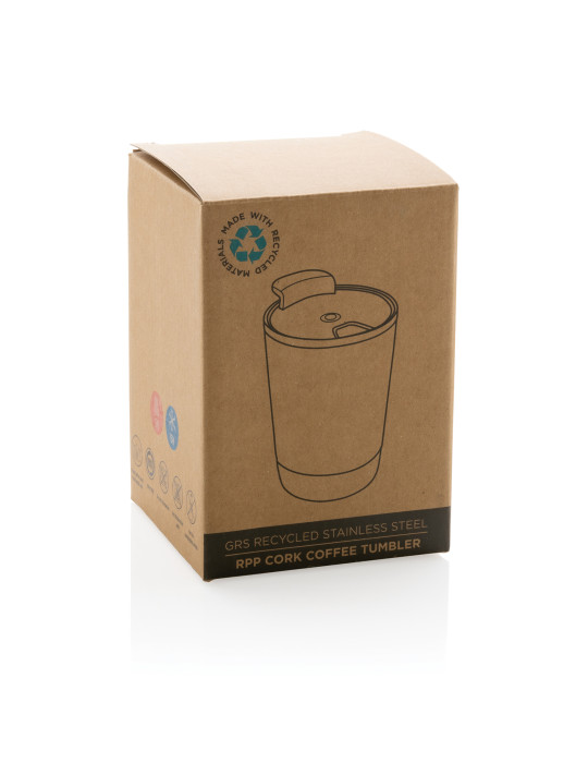 Tasse à café 300 ml en liège et acier GRS personnalisable