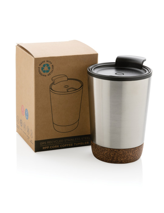 Tasse à café 300 ml en liège et acier GRS personnalisable