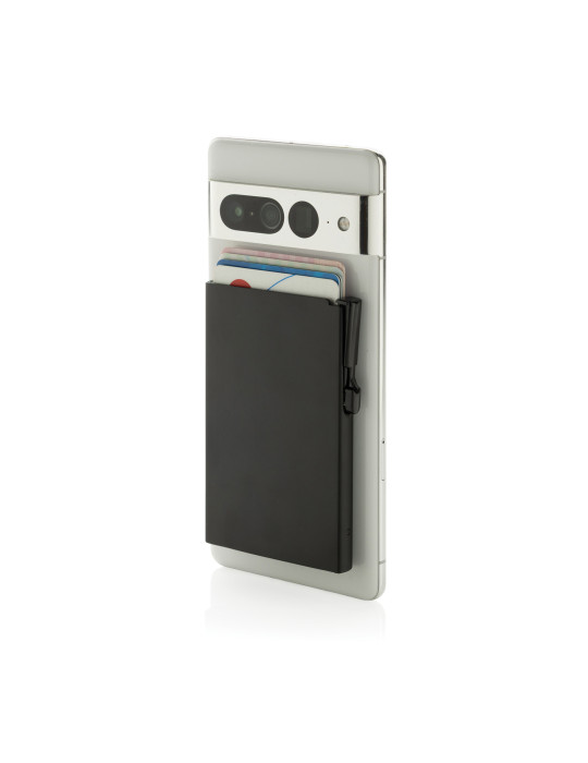 Porte-cartes magnétique aluminium RFID personnalisable
