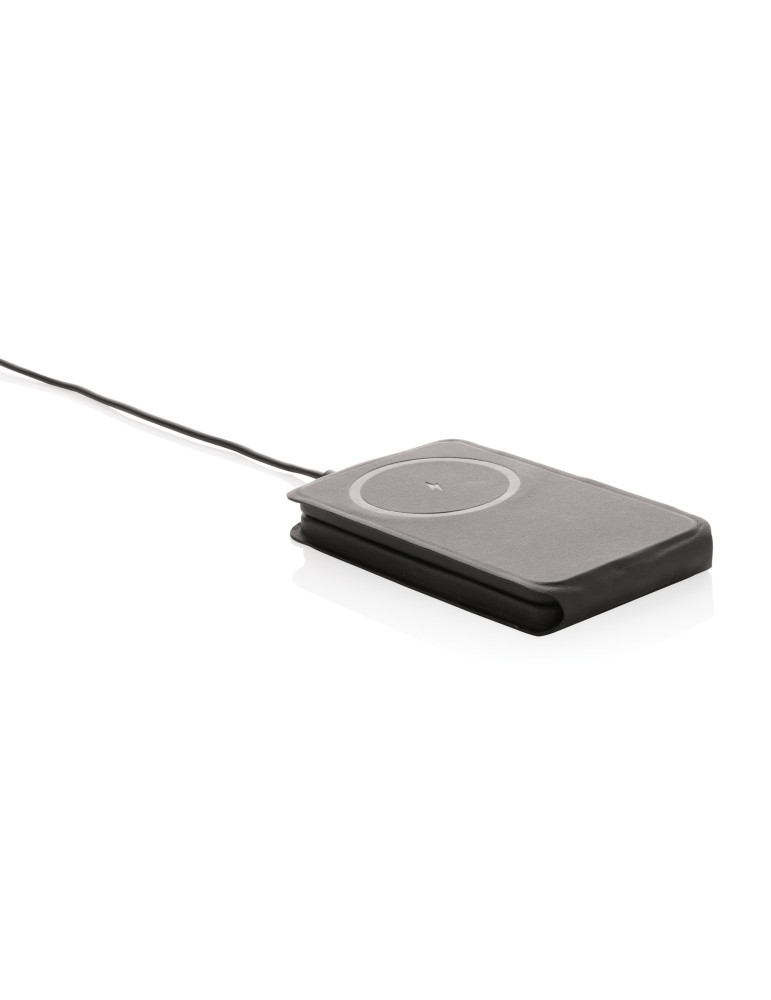 Chargeur magnétique 15W en PU recyclé RCS Swiss Peak personnalisable