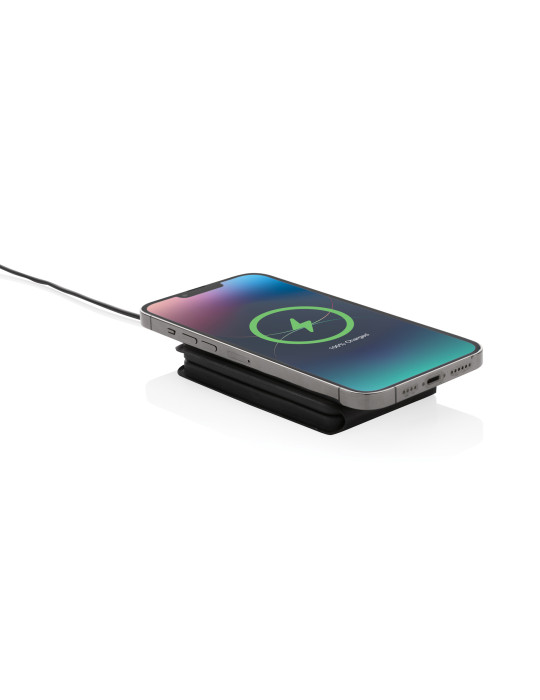 Chargeur magnétique 15W en PU recyclé RCS Swiss Peak personnalisable