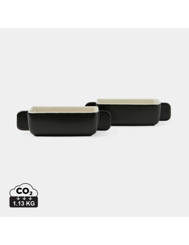 Deux petits plats à four Vinga Monte en grès personnalisable