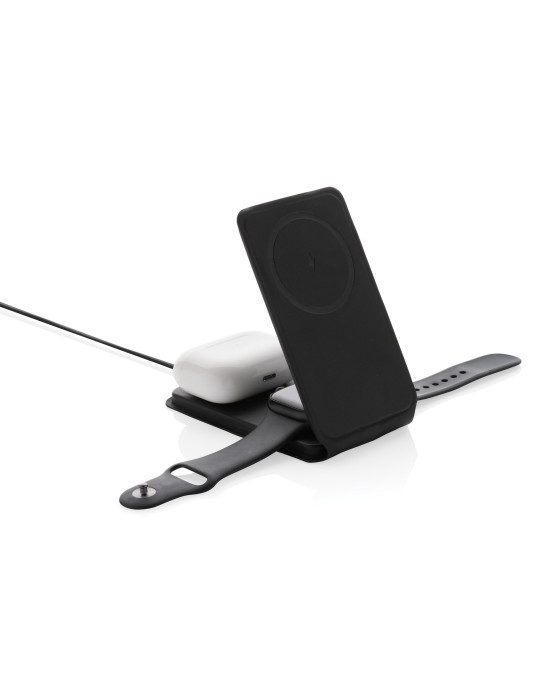Chargeur magnétique 15W en PU recyclé RCS Swiss Peak personnalisable