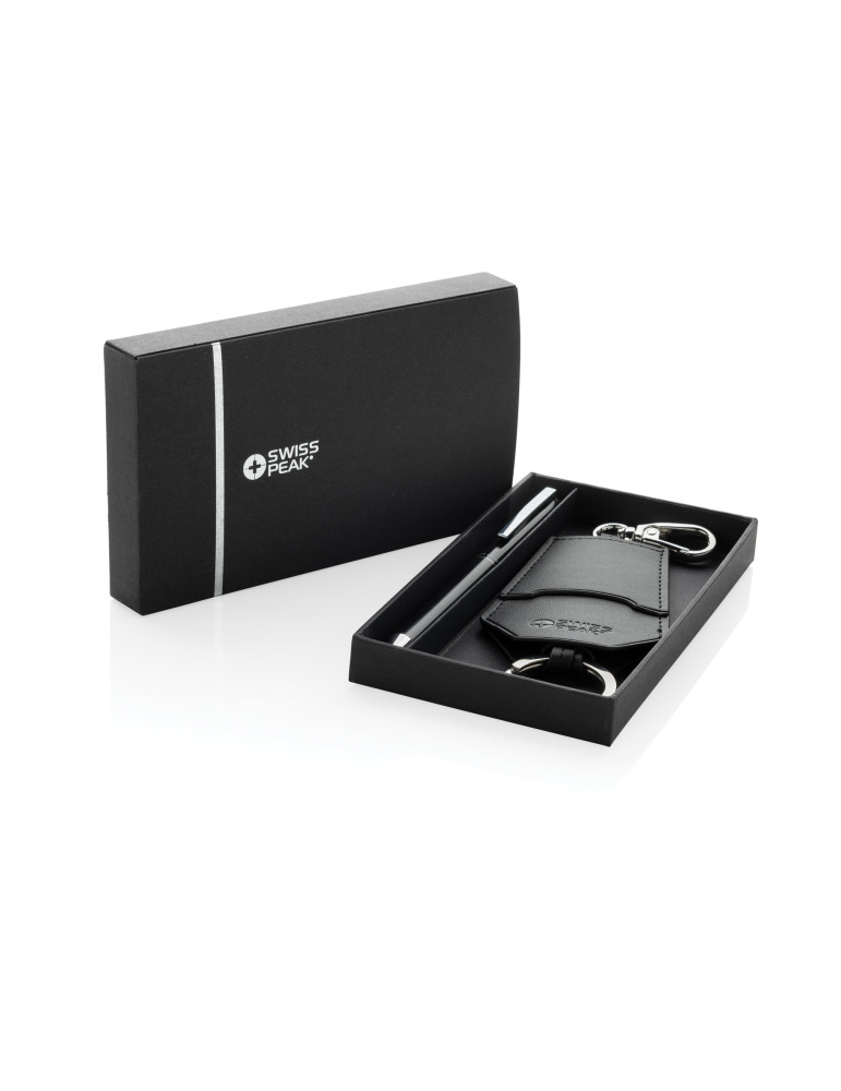 Coffret Swiss Peak Tula porte-clés et stylo personnalisable