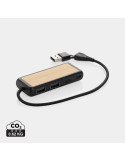 Hub Link double entrée USB-A USB-C avec bambou personnalisable
