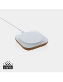 Chargeur 10W en plastique recyclé RCS et liège Oregon personnalisable