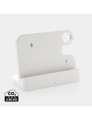Double chargeur 15W en plastique RCS avec emplacement iWatch personnalisable