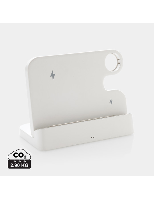 Double chargeur 15W en plastique RCS avec emplacement iWatch personnalisable