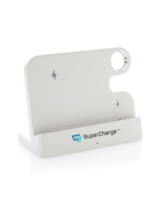 Double chargeur 15W en plastique RCS avec emplacement iWatch personnalisable